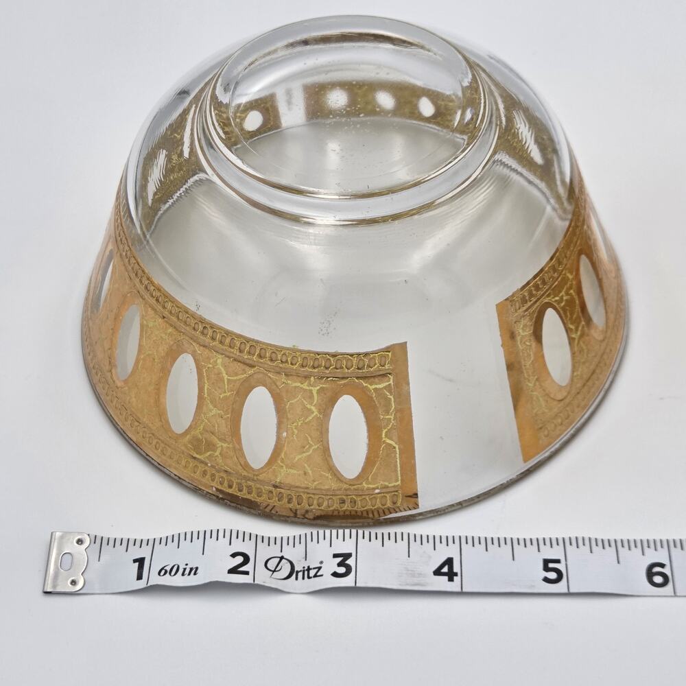 Vintage‎ Culver Glass Bowls 22k Gold Trim Antigua Set of 2 - Picture 5 of 7